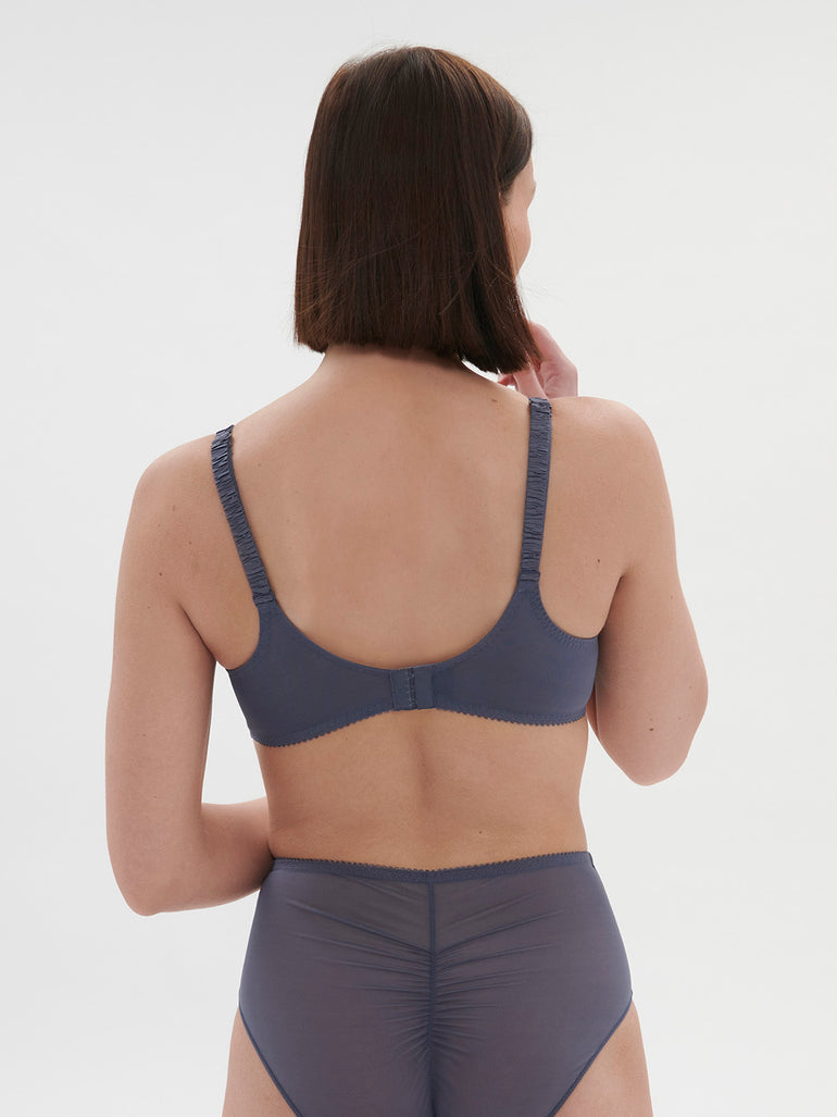 Full cup support bra - Cinder Blue