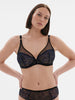 Plunging underwired bra - Black