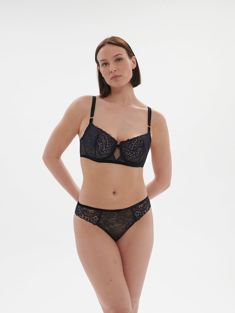 Half cup bra - Black