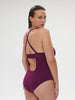 Underwired one-piece swimsuit - Blackberry