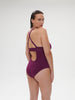 Underwired one-piece swimsuit - Blackberry