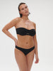 Underwired bandeau bikini top - Black