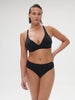 High-waist bikini brief - Black