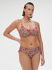 High-waist bikini brief - Menara Pink Print
