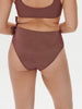 High-waist bikini brief - Lurex Dark Purple