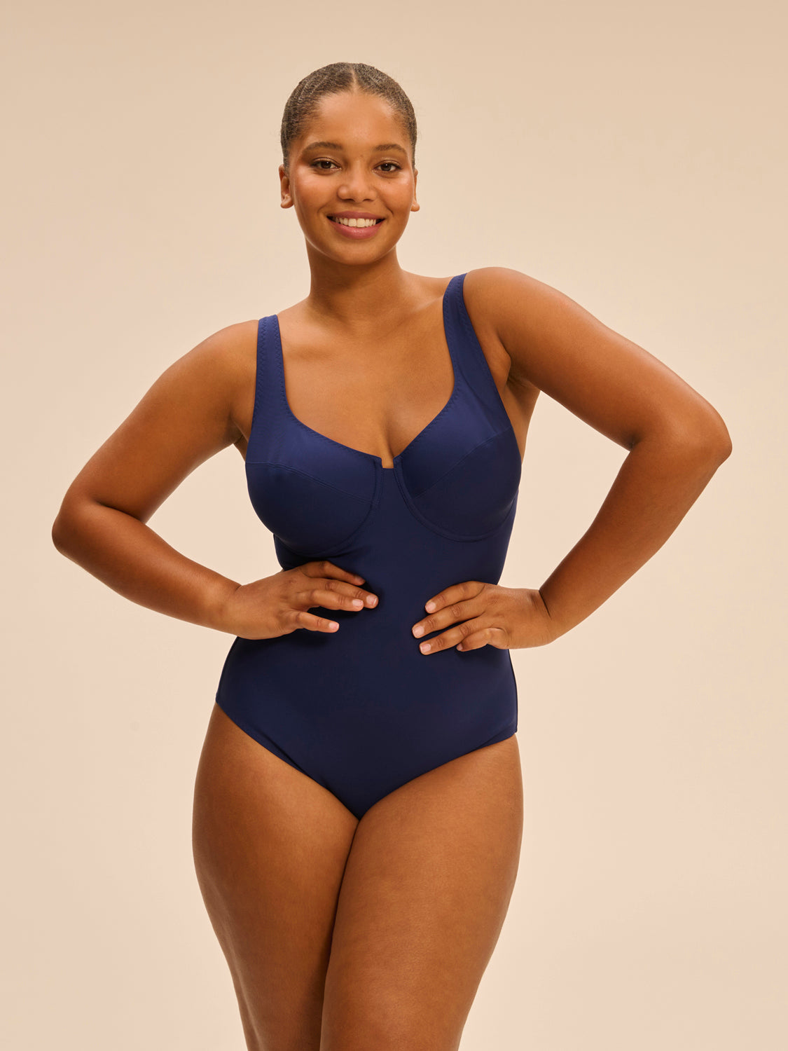 Underwired one-piece swimsuit - Midnight– Simone Pérèle UK