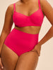 High-waist bikini brief - Lipstick