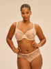 Plunging underwired bra - Chic Beige