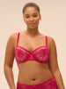 Half cup bra - Cranberry