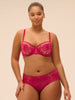 Half cup bra - Cranberry