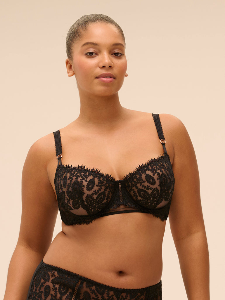 Half cup bra - Black