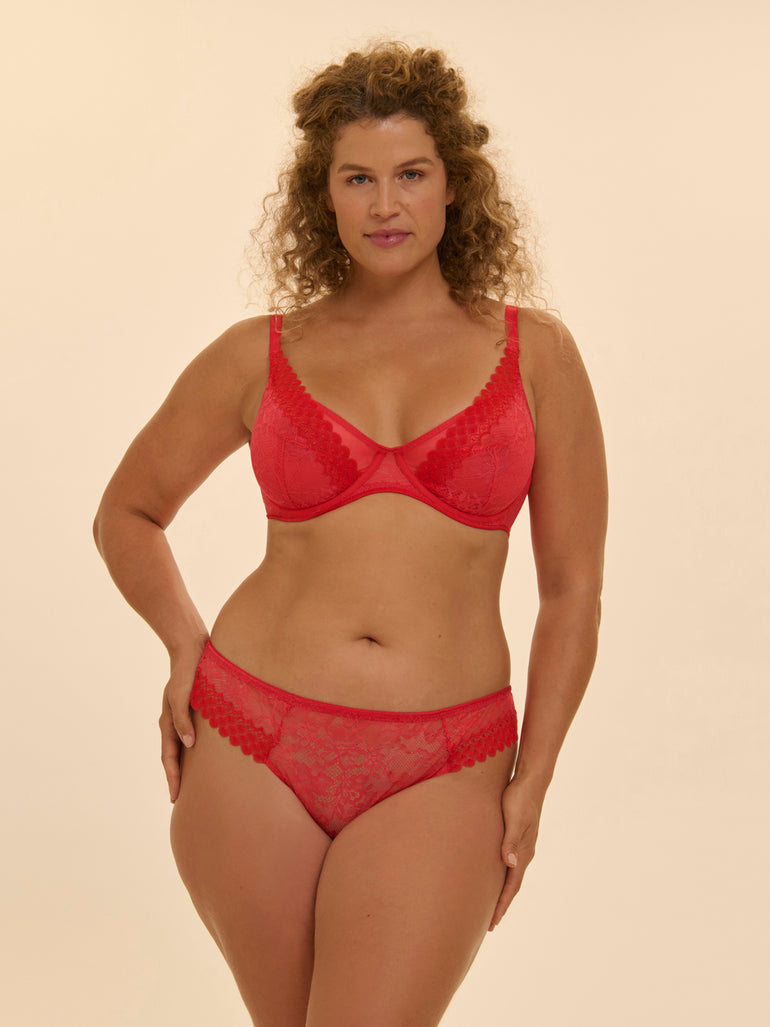 Underwired scarf bra - Flamingo