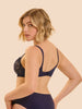 Plunging underwired bra - Midnight