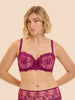 Half cup support bra - Desire Pink