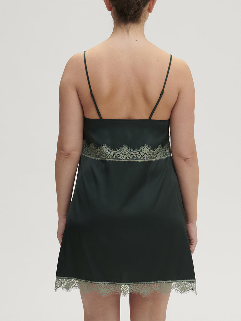 Satin Secrets Nightdress - Kolsaï Green