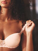 Squared neckline spacer bra - Chic Beige