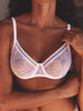 Plunging moulded underwired bra - White