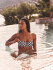 Underwired bandeau bikini top - Sailing print