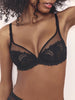 Full cup plunge bra - Black